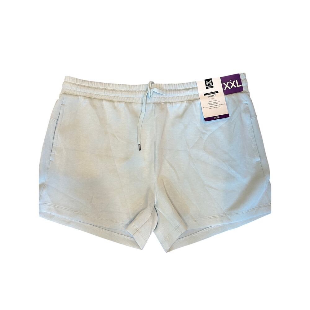 Member’s Mark Women’s XXL Blue Sandwash Shorts 4” Inseam Drawstring NWT - Picture 3 of 8